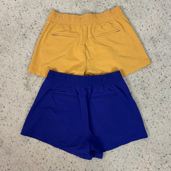 Athleta Lot of 2: Textured Brooklyn Shorts Yellow & Purple Size 6 Women's - Picture 3 of 4